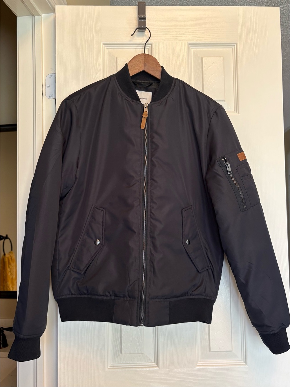 Jack & Jones Men Bomber Jacket Black Size Small